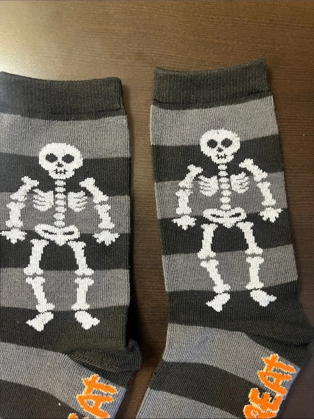 Trick or Treat Halloween Skeleton Crew Socks